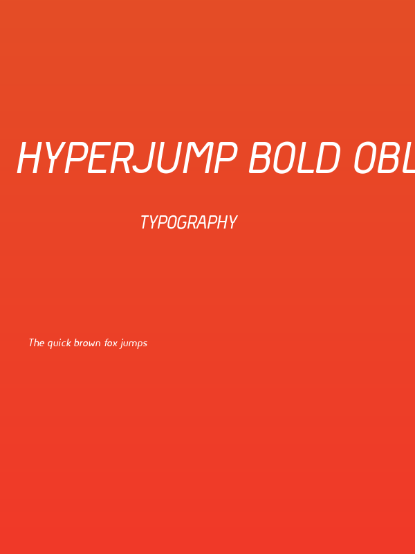 Hyperjump Bold Oblique Poster