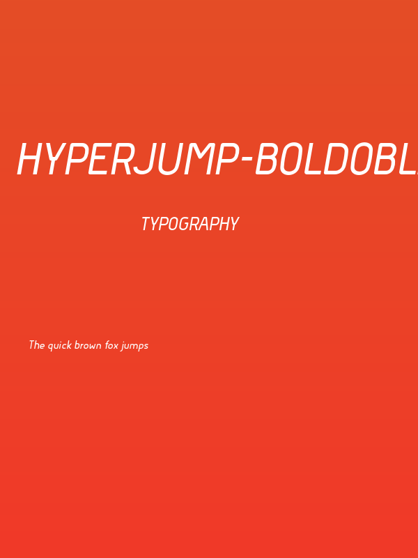 Hyperjump-BoldOblique Poster