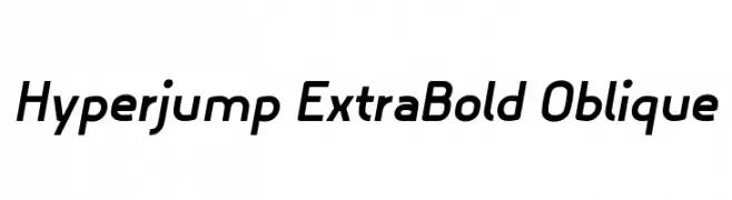 Hyperjump ExtraBold Oblique  Frei Schriftart Herunterladen
