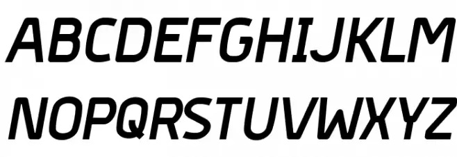 Hyperjump ExtraBold Oblique Schriftart Groß