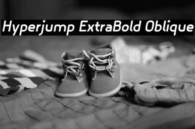 Hyperjump ExtraBold Oblique Font examples