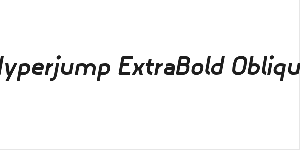 Hyperjump ExtraBold Oblique Logo