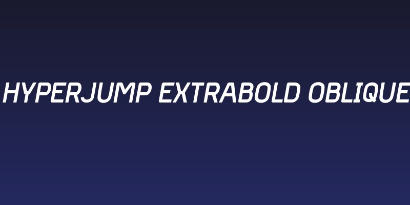 Hyperjump ExtraBold Oblique Social Header