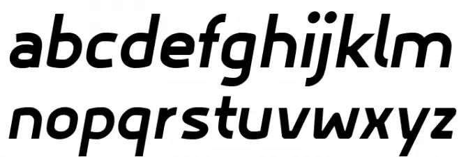 Hyperjump ExtraBold Oblique 字体 小写