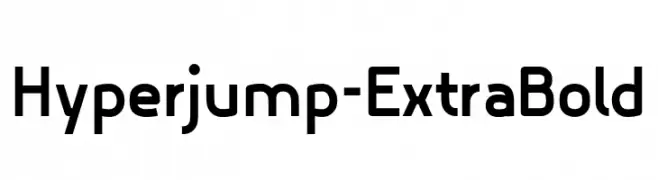 Hyperjump-ExtraBold  les polices de caractères gratuit tlcharger