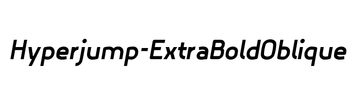 Hyperjump-ExtraBoldOblique  font caratteri gratis