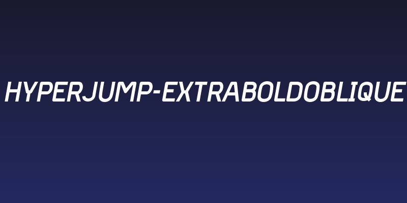 Hyperjump-ExtraBoldOblique Social Header