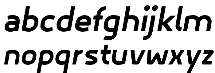 Hyperjump-ExtraBoldOblique Font LOWERCASE