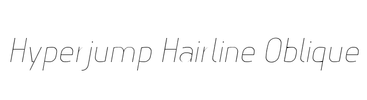 Hyperjump Hairline Oblique  Descarca Fonturi Gratis