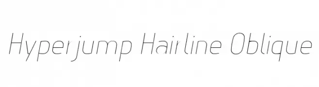 Hyperjump Hairline Oblique  Frei Schriftart Herunterladen