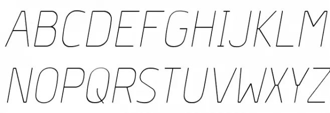 Hyperjump Hairline Oblique Schriftart Groß
