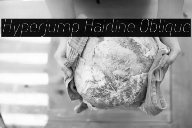 Hyperjump Hairline Oblique Font examples