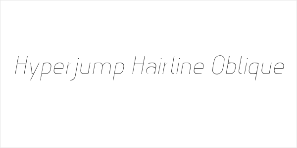 Hyperjump Hairline Oblique Logo