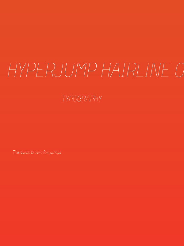 Hyperjump Hairline Oblique Poster