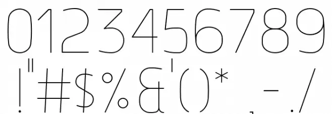 Hyperjump-Hairline Font OTHER CHARS