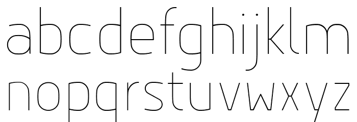 Hyperjump Hairline Font LOWERCASE
