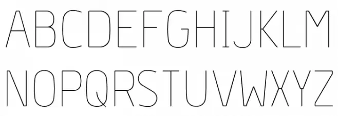 Hyperjump-Hairline Font UPPERCASE