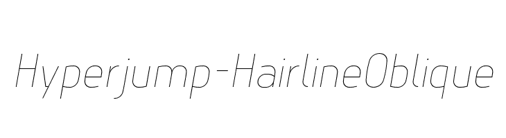 Hyperjump-HairlineOblique  Fuentes Gratis Descargar