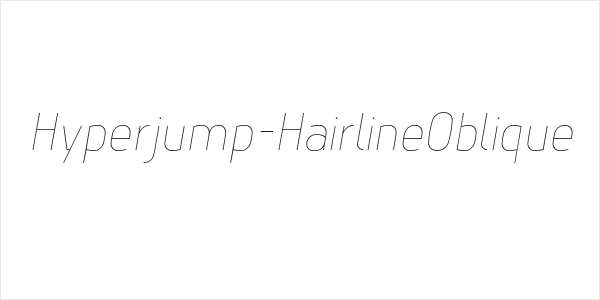 Hyperjump-HairlineOblique Logo