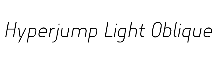 Hyperjump Light Oblique  Fuentes Gratis Descargar