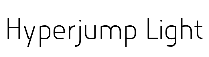 Hyperjump Light  Frei Schriftart Herunterladen