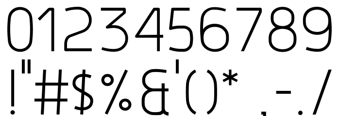 Hyperjump Light Font OTHER CHARS