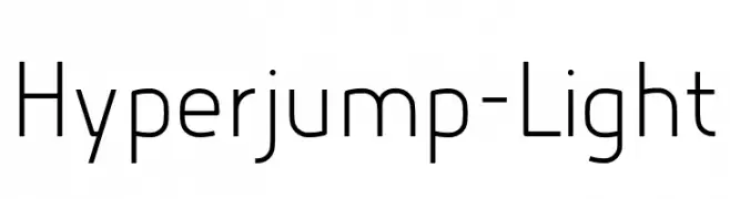 Hyperjump-Light  les polices de caractères gratuit tlcharger