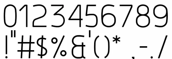 Hyperjump-Light Font OTHER CHARS