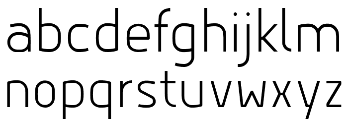 Hyperjump Light Font LOWERCASE