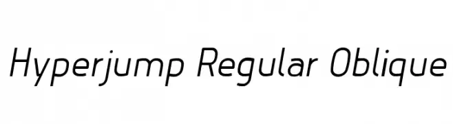 Hyperjump Regular Oblique  Frei Schriftart Herunterladen