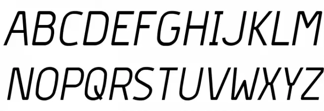 Hyperjump Regular Oblique Schriftart Groß