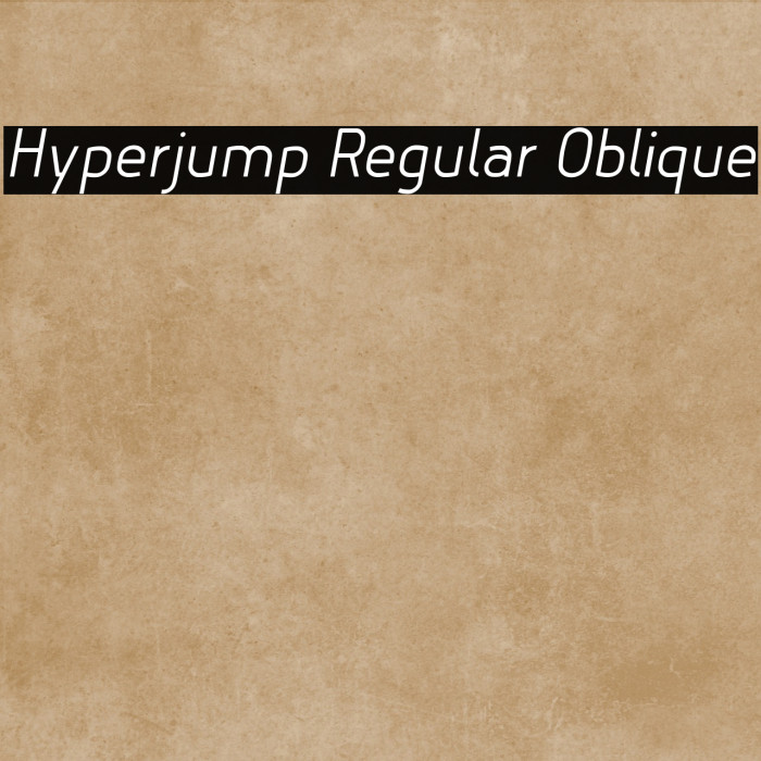 Hyperjump Regular Oblique Example 2