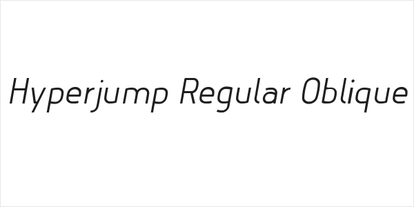 Hyperjump Regular Oblique Logo