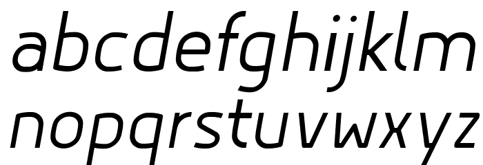 Hyperjump Regular Oblique Font LOWERCASE
