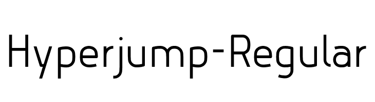Hyperjump-Regular  Frei Schriftart Herunterladen
