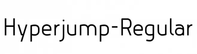 Hyperjump-Regular  Frei Schriftart Herunterladen