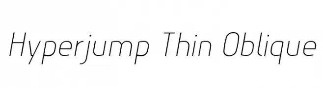Hyperjump Thin Oblique  Frei Schriftart Herunterladen