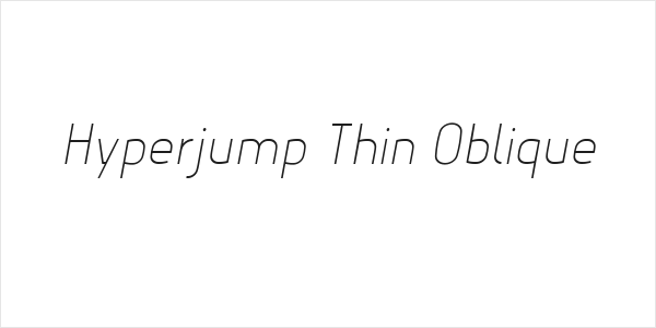 Hyperjump Thin Oblique Logo