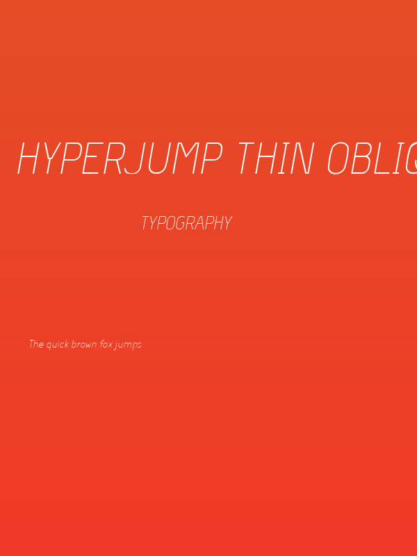 Hyperjump Thin Oblique Poster