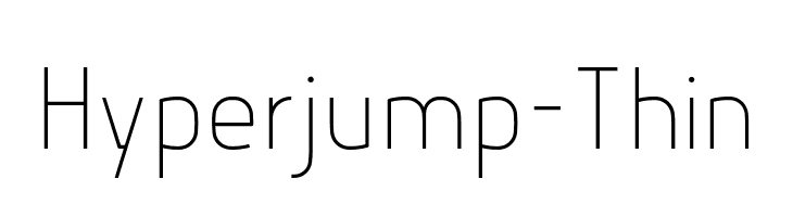 Hyperjump-Thin  font caratteri gratis