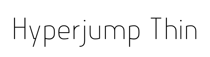 Hyperjump Thin  font caratteri gratis