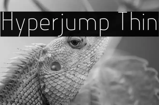 Hyperjump Thin Font examples