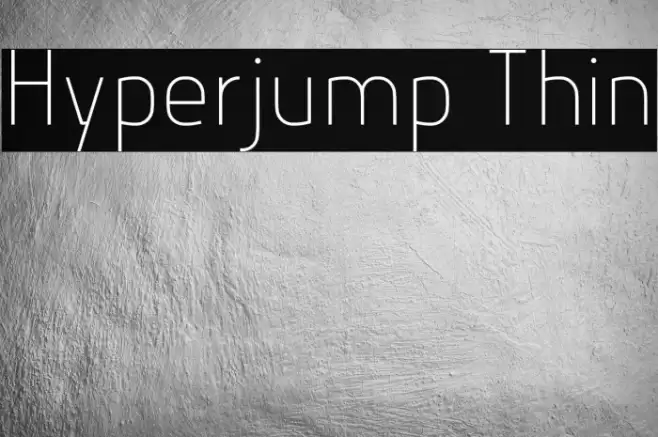 Hyperjump Thin Font examples