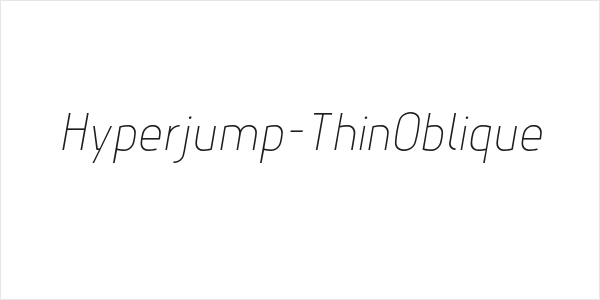 Hyperjump-ThinOblique Logo