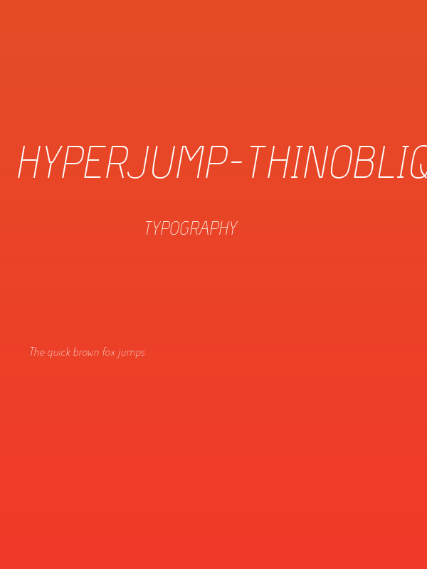 Hyperjump-ThinOblique Poster