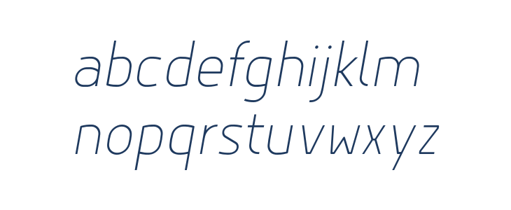 Hyperjump-ThinOblique Lowercase