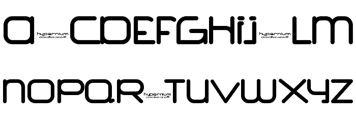 Hypernium[eval] フォント 大文字