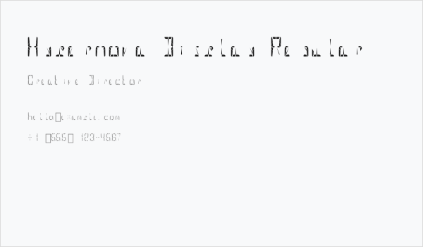 Hypernova Display Regular Business Card