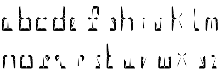 Hypernova Display Regular Font LOWERCASE