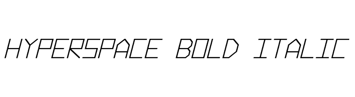 Hyperspace Bold Italic Font